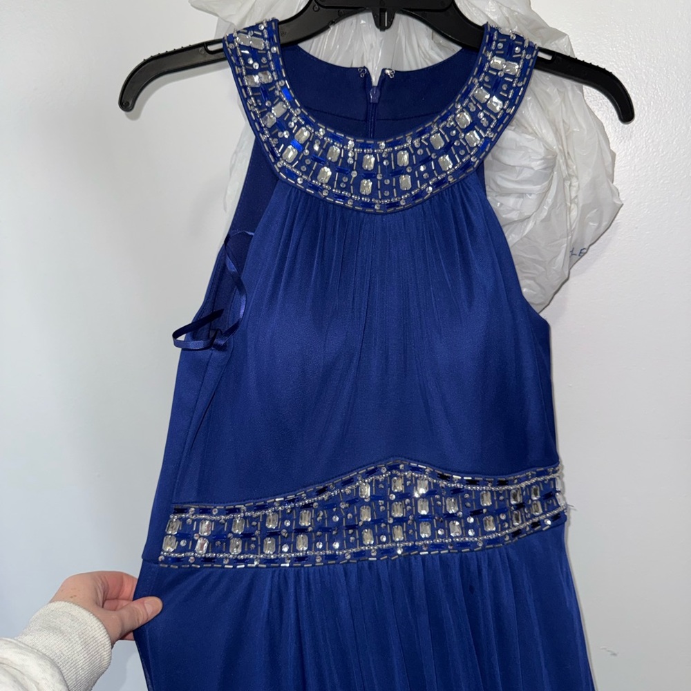 Stunning Royal Blue Embellished Prom Dress